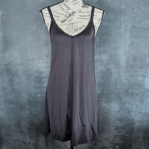 Vanity Fair Black Slip Chemise